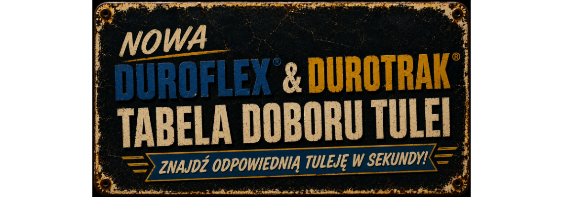 MetalCloak Duroflex® i Durotrak® – tabela doboru tulei