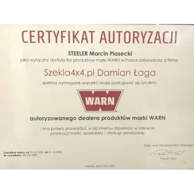 Autoryzacja WARN SKLEP i SERWIS WARN