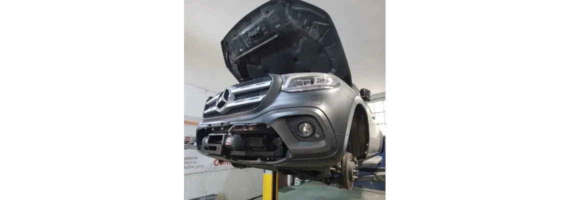 Mercedes X-class Zabezpieczenie podwozia w naszym serwisie i inne mody